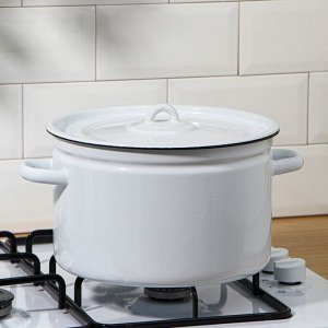 Кастрюля, 7 л, эмалированная сталь, МИКС