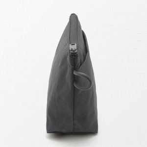 MUJI Wrinkle Nylon Gusseted Pouch – органайзер из жатого нейлона с расширением (16.5 × 11 × 6 см)