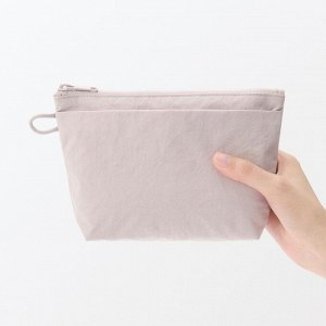 MUJI Wrinkle Nylon Gusseted Pouch – органайзер из жатого нейлона с расширением (21 × 13.5 × 6 см)