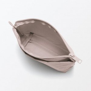 MUJI Wrinkle Nylon Gusseted Pouch – органайзер из жатого нейлона с расширением (21 × 13.5 × 6 см)