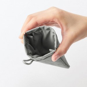 MUJI Wrinkle Nylon One-Touch Flat Pouch – плоский органайзер из жатого нейлона с удобным открытием