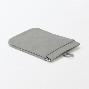 MUJI Wrinkle Nylon One-Touch Flat Pouch – плоский органайзер из жатого нейлона с удобным открытием