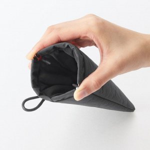 MUJI Wrinkle Nylon One-Touch Flat Pouch – плоский органайзер из жатого нейлона с удобным открытием