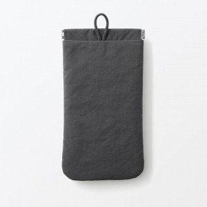 MUJI Wrinkle Nylon One-Touch Flat Pouch – плоский органайзер из жатого нейлона с удобным открытием
