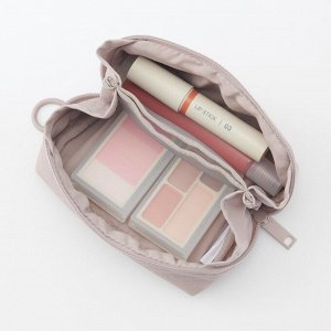 MUJI Wrinkle Nylon Wide-Open Pouch – компактный органайзер из жатого нейлона с широким раскрытием