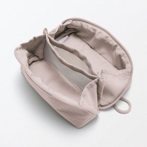 MUJI Wrinkle Nylon Wide-Open Pouch – компактный органайзер из жатого нейлона с широким раскрытием