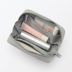 MUJI Wrinkle Nylon Wide-Open Pouch – вместительный органайзер из жатого нейлона с широким раскрытием
