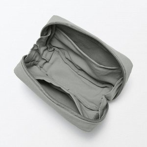 MUJI Wrinkle Nylon Wide-Open Pouch – вместительный органайзер из жатого нейлона с широким раскрытием