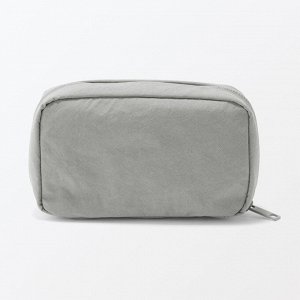MUJI Wrinkle Nylon Wide-Open Pouch – вместительный органайзер из жатого нейлона с широким раскрытием