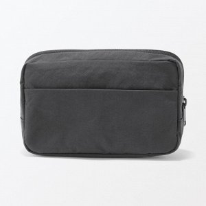 MUJI Wrinkle Nylon Wide-Open Pouch – вместительный органайзер из жатого нейлона с удобным раскрытием