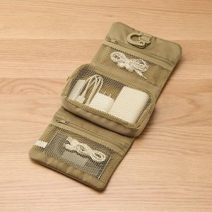 MUJI Polyester Hanging Case with Detachable Pouch Beige – подвесной чехол с съёмным органайзером из полиэстера, бежевый