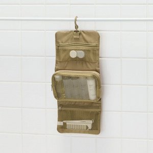 MUJI Polyester Hanging Case with Detachable Pouch Beige – подвесной чехол с съёмным органайзером из полиэстера, бежевый