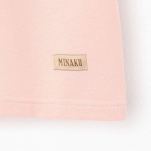 Костюм детский (футболка, шорты) MINAKU, бежевый/олива.
