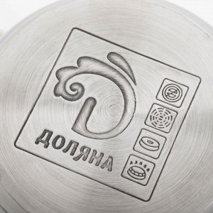 Кастрюля Доляна «Роскошь», 1.5 л, d=17 см, с крышкой, капсульное дно, нержавеющая сталь