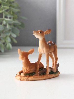 Фигурка полистоун «Два оленёнка», 10x5.6x9.6 см, МИКС