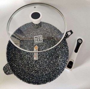 Сковорода с каменным покрытием с крышкой, Ø 24
