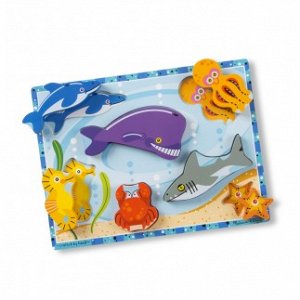 Мои первые пазлы" Морские обитатели (объем,, 7 эл,)ТМ "Melissa&Doug."(Америка)