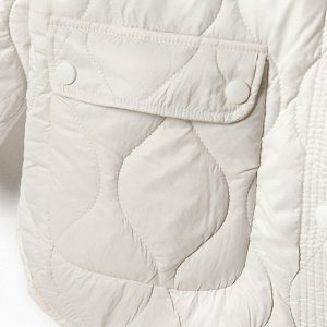 Куртка стёганая женская демисезонная MIST Oversize, молочная
