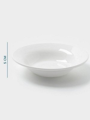 Тарелка глубокая Hanna Knövell, 700 мл, d=22.7 см, фарфор, белая