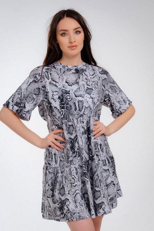 Платье женское из кулирки Бохо кобра макси