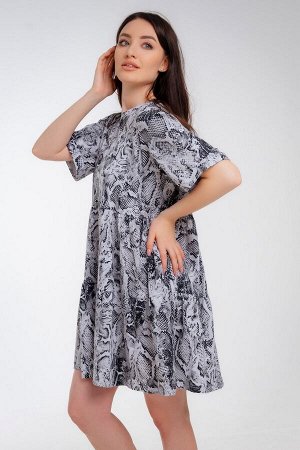 Платье женское из кулирки Бохо кобра макси