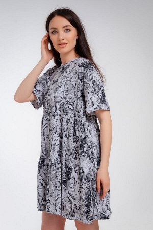 Платье женское из кулирки Бохо кобра макси