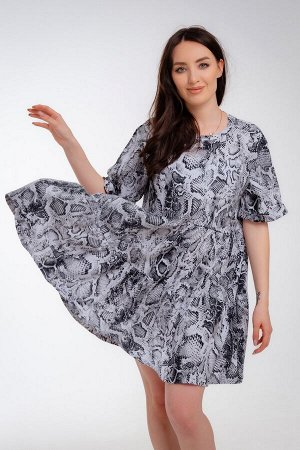 Платье женское из кулирки Бохо кобра макси