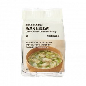 MUJI Miso Soup With Clams And Leek – Мисо-суп с моллюсками и зелёным луком