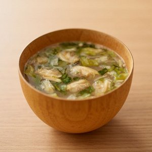 MUJI Miso Soup With Clams And Leek – Мисо-суп с моллюсками и зелёным луком