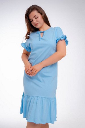 Платье женское из кулирки Чейси 2 голубой