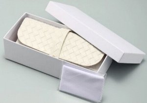 Футляр для очков на застёжке, салфетка, 16,8х7,8х3,5, коробка, цвет бежевый