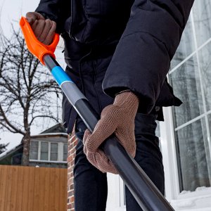 Перчатки трикотажные, акрил, ПВХ гель, "Протектор", коричневый, оверлок Сибртех