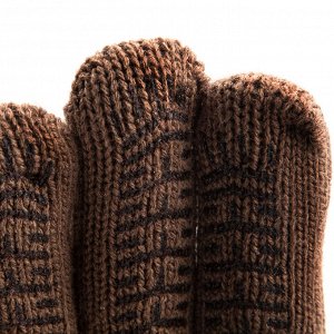 Перчатки трикотажные, двойные, полушерстяные, с ПВХ покрытием, Сибртех