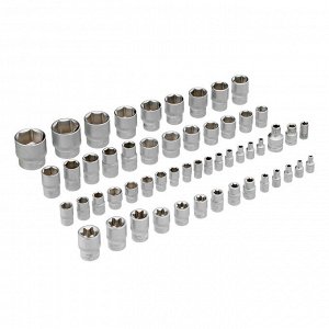 Набор инструментов, 1/4", 3/8", 1/2", Cr-V, S2, усиленный кейс, 216 предметов Stels
