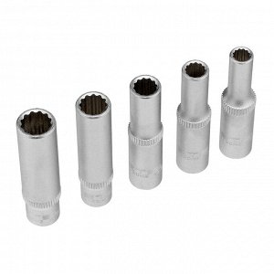 Набор инструментов, 1/2", 1/4", CrV, 12 гранные головки, пластиковый кейс, 76 предметов Stels