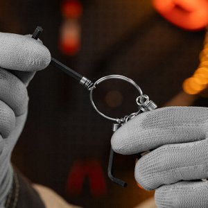 Набор ключей имбусовых HEX, 1.5-10 мм, CrV, 10 шт, оксидированные, на кольце Sparta