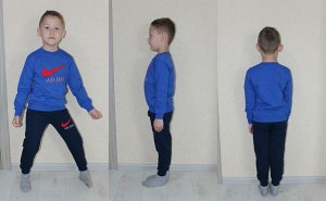 Детский спортивный костюм 907-3 "NK Галка Флис" Синий