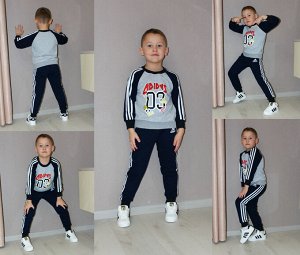 Детский Спортивный Костюм 2в1 2Т18 "AD-03" Серый