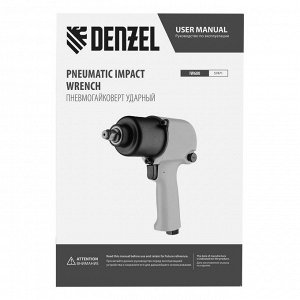 Ударный пневмогайковерт IW680, 1/2", 7000 об/мин, 680 Нм Denzel