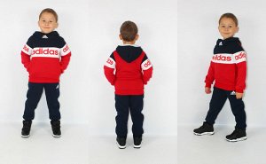 Детский спортивный костюм "H26" 2в1 AD-ФЛИС Темно-Синий-Красный