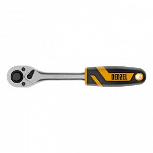 Ключ-трещотка 1/2", 90 зубьев, с быстрым сбросом, CrV Denzel