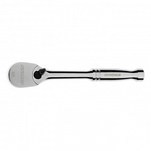 Ключ-трещотка 1/4", CrV, 120 зубьев, цельнометаллический, хром Gross