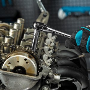 Ключ-трещотка 3/8", CrV, 120 зубьев, цельнометаллический, хром Gross