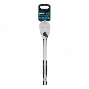 Ключ-трещотка 1/2", CrV, 120 зубьев, цельнометаллический, хром Gross