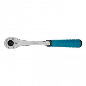 Ключ-трещотка 1/4", CrV, 90 зубьев, усиленный, хром Gross