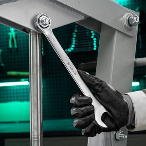 Ключ комбинированный, 24 мм, CrV, матовый хром Stels