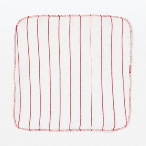 MUJI Indian Cotton Yarn-Dyed Dish Cloths Set - набор из 6 хлопковых кухонных полотенец, красный узор