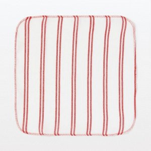 MUJI Indian Cotton Yarn-Dyed Dish Cloths Set - набор из 6 хлопковых кухонных полотенец, красный узор