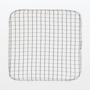 MUJI Indian Cotton Yarn-Dyed Dish Cloths Set - набор из 6 хлопковых кухонных полотенец, черный узор