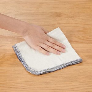 MUJI Recycled Cotton Cloths Set - набор полотенец из переработанного хлопка с цветной каймой